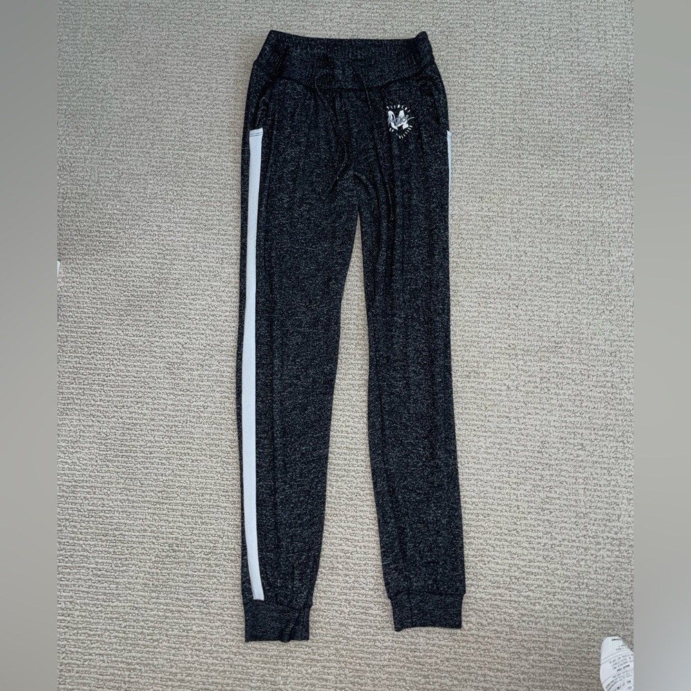 Black, white, gray sweatpants